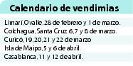 Calendario de vendimias.