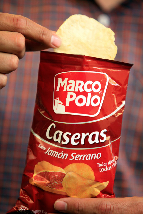 Las papitas caseras con sabores son la novedad en Marco Polo.