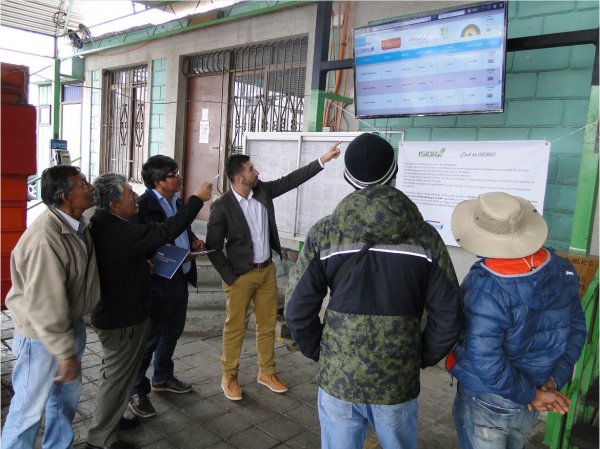 La pantalla está ubicada en el terminal de la Sociedad Agrícola del Norte.