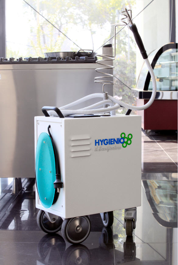 Hygienio pesa solo 26 kilos, ideal para locales con manipulación de alimentos.