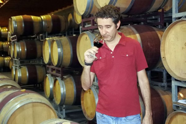Horacio Vicente cuenta que al año producen 60 mil cajas de vino.