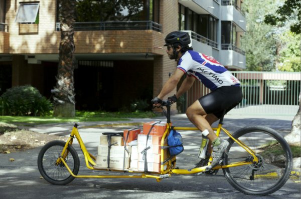 Las bicicletas de reparto soportan hasta 100 kilos.