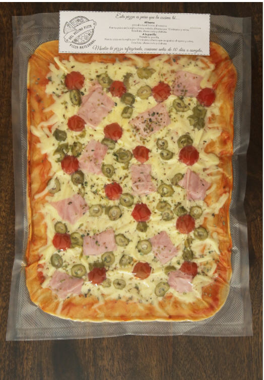 Este es el formato con el que trabaja Del Vecino
Pizzas.