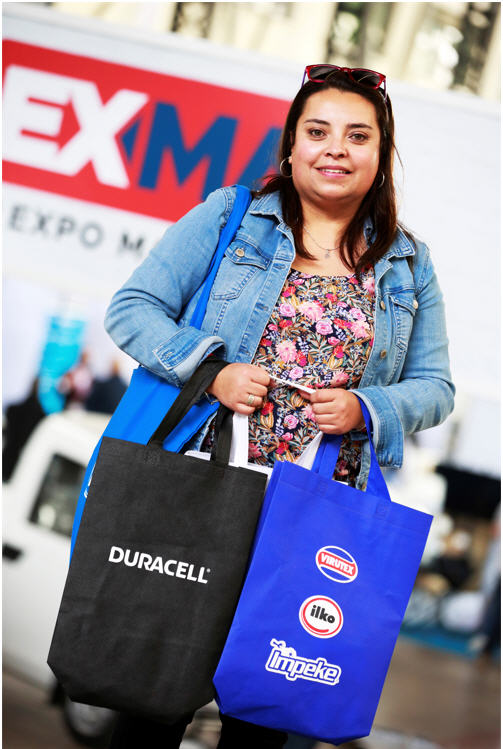 Daniela Herrerera viajó desde San Felipe para conocer las novedades de las marcas que estaban en EXMA.