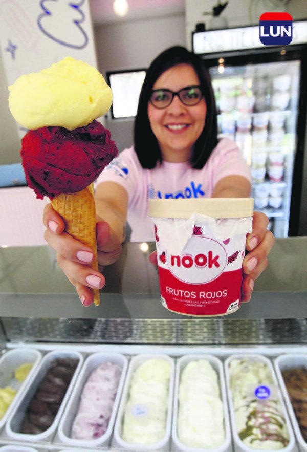 "En la heladería ofrecemos 20 variedades", cuenta María José Roca.